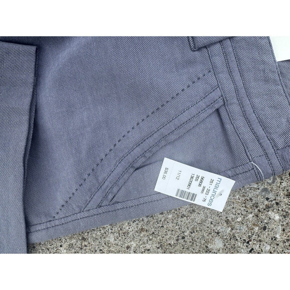 Y2K Maurices Women's Grey Dress Pant Trousers Flare Leg Polished SZ 11/ 12 NWT - Picture 6 of 16